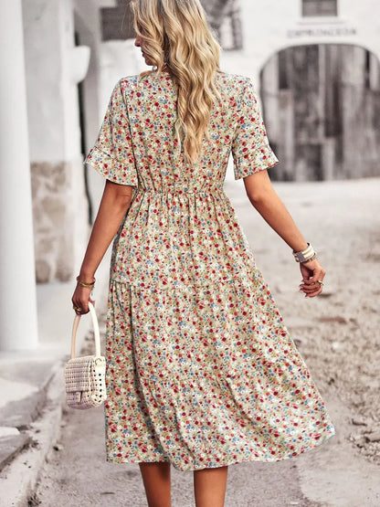 Layla™ - Vestido Impreso Elegante con Escote en V