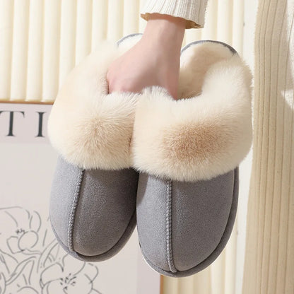 Pantofole de Interior de Felpa para Mujer con Revestimiento Suave y Confort Acogedor