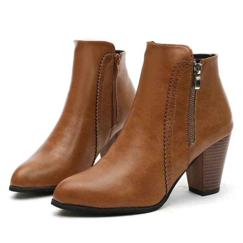 Botas con Tacón Chunky Retro