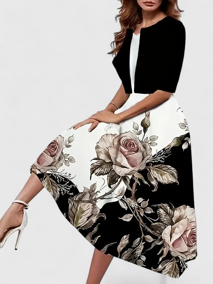AURORA – VESTIDO MIDI ELEGANCIA EN FLOR