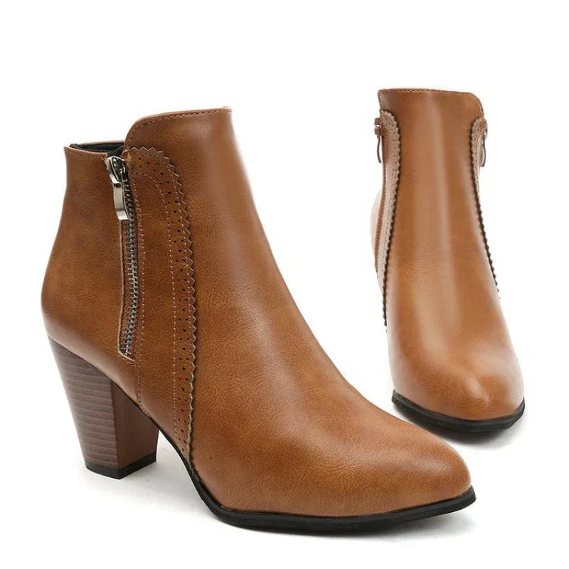 Botas de Tacón Chunky Retro