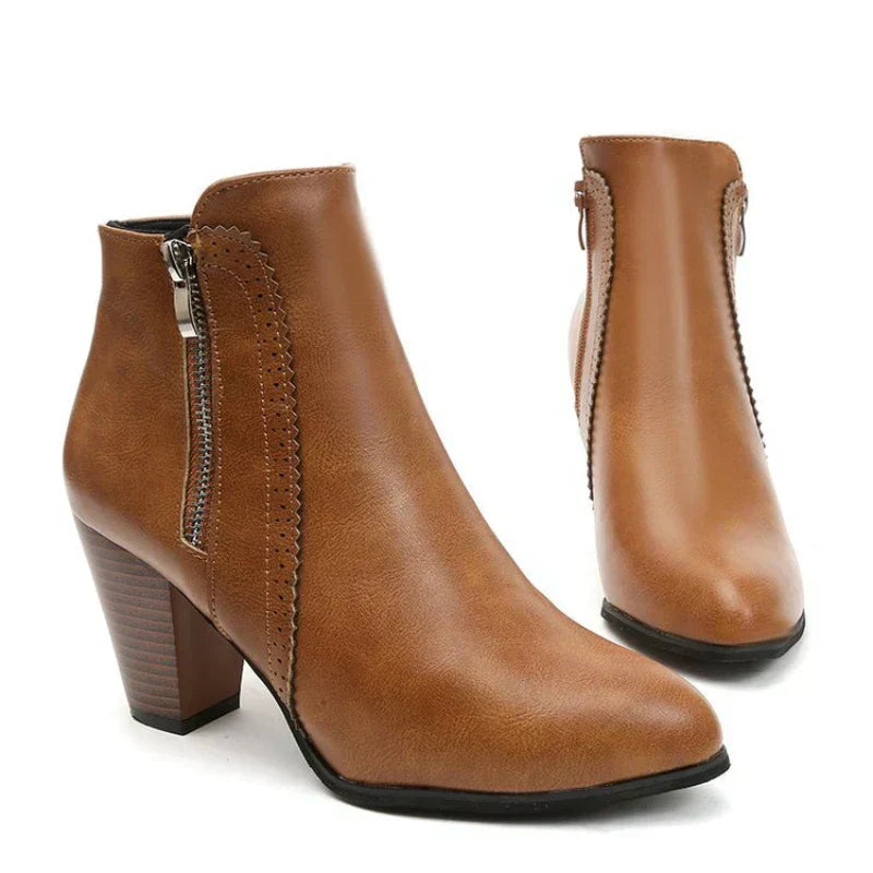 Botas con Tacón Chunky Retro