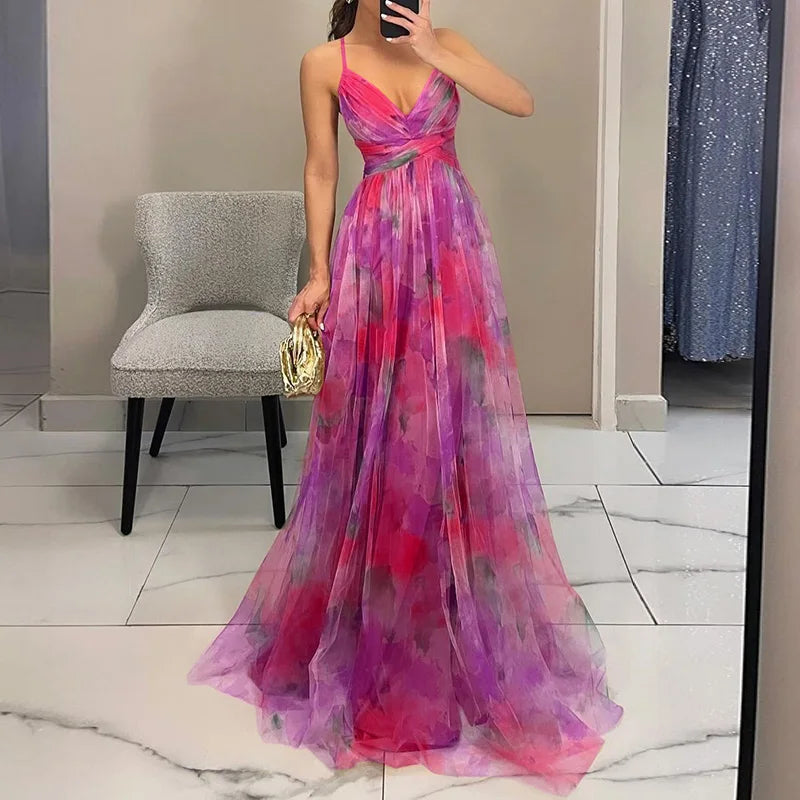 Jennifer | Vestido Maxi Floral Elegante