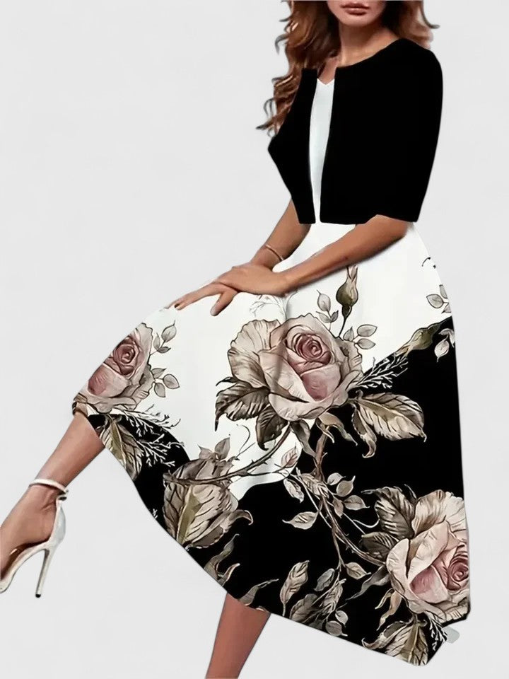 AURORA – VESTIDO MIDI ELEGANCIA EN FLOR