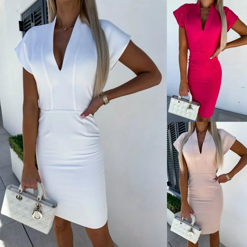Sam | Vestido Slim con Escote en V