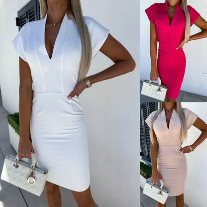 Sam | Vestido Slim con Escote en V