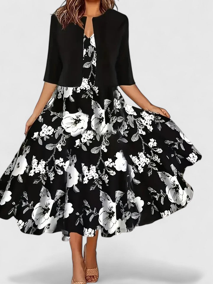 AURORA – VESTIDO MIDI ELEGANCIA EN FLOR