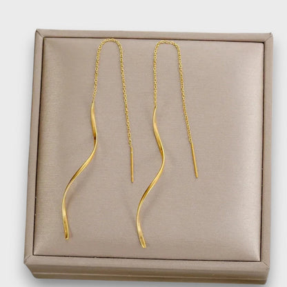 Elwira – Pendientes largos con forma de onda