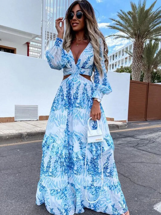 Vestido Maxi con Escote en V Amélie
