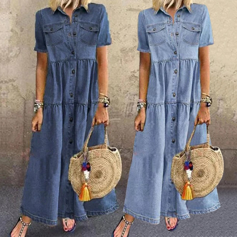 JOANA – VESTIDO MIDI CON BOTONES Y CAPAS