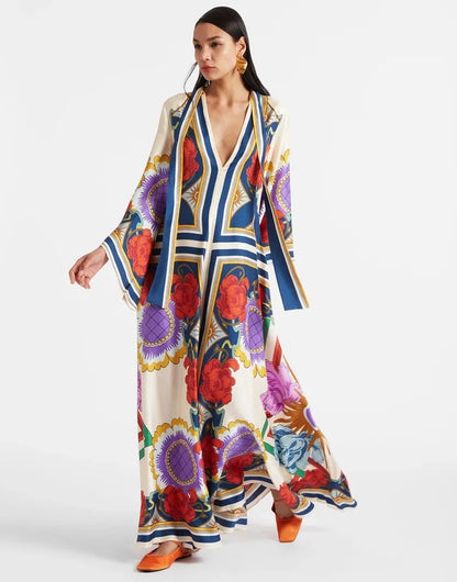 Vestido Maxi Floral Sculpted Elegance™