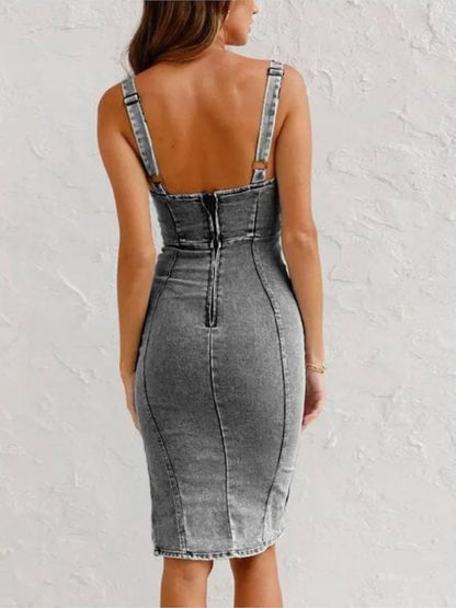 Élodie - Vestido de Denim Elegante