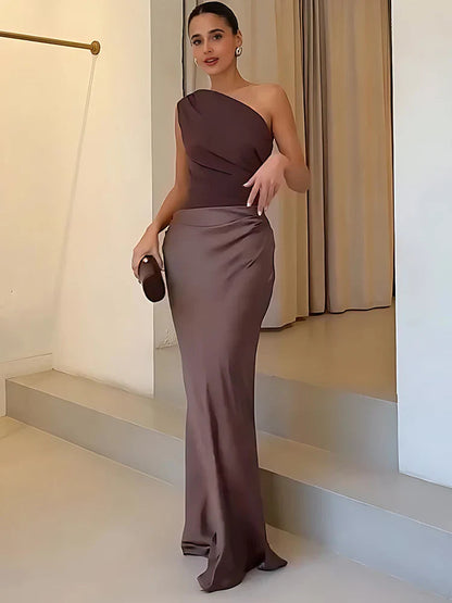 GABRIELLE – VESTIDO DE NOCHE ELEGANTE DE UN HOMBRO