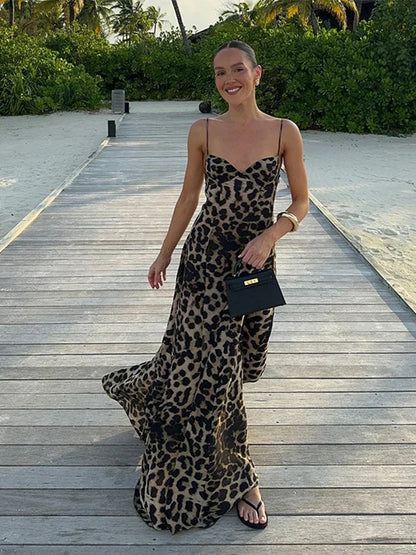 Antonella - Vestido Maxi Leopardo