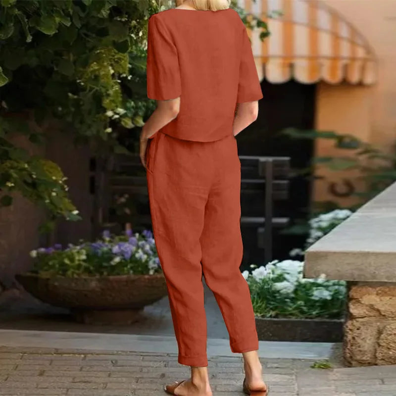 Lily | Conjunto de Lino de Dos Piezas