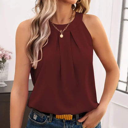 Blakely – Blusa de Corte Relajado con Escote en V