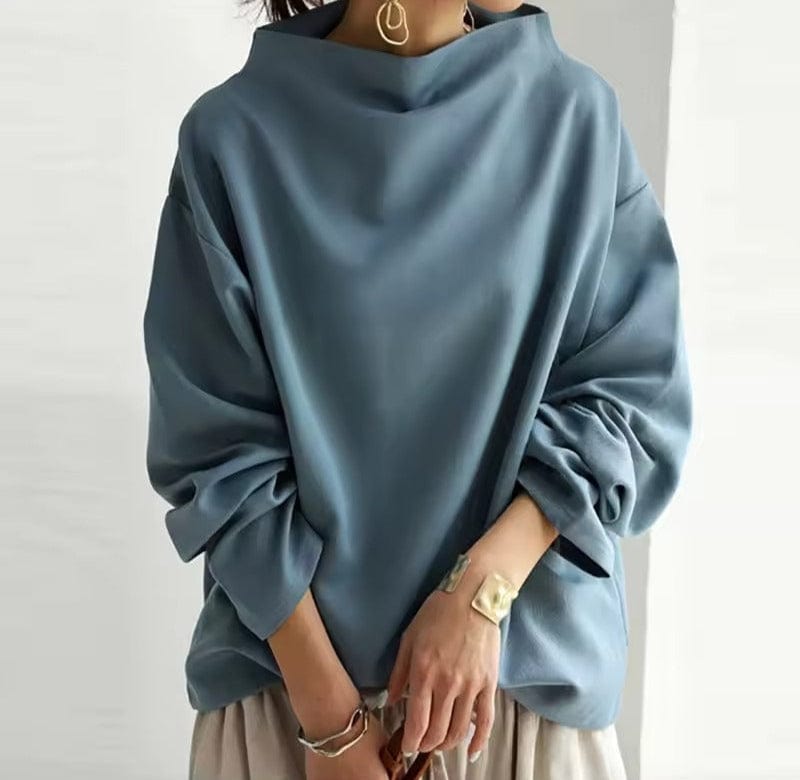 Elly | Top de Punto Suave con Cuello Alto