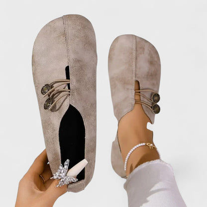 Lydia - Mocasines ortopédicos para mujer en suave piel de ante