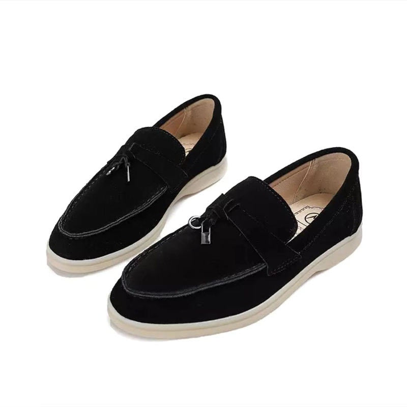 Vianne - Elegantes mocasines de ante para mujer