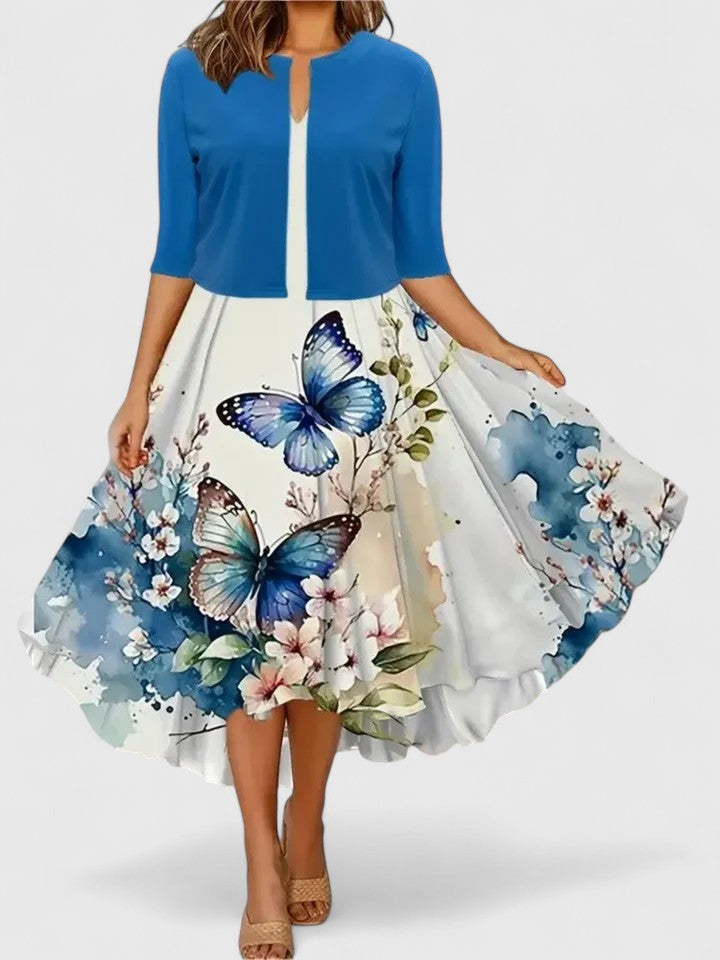 AURORA – VESTIDO MIDI ELEGANCIA EN FLOR