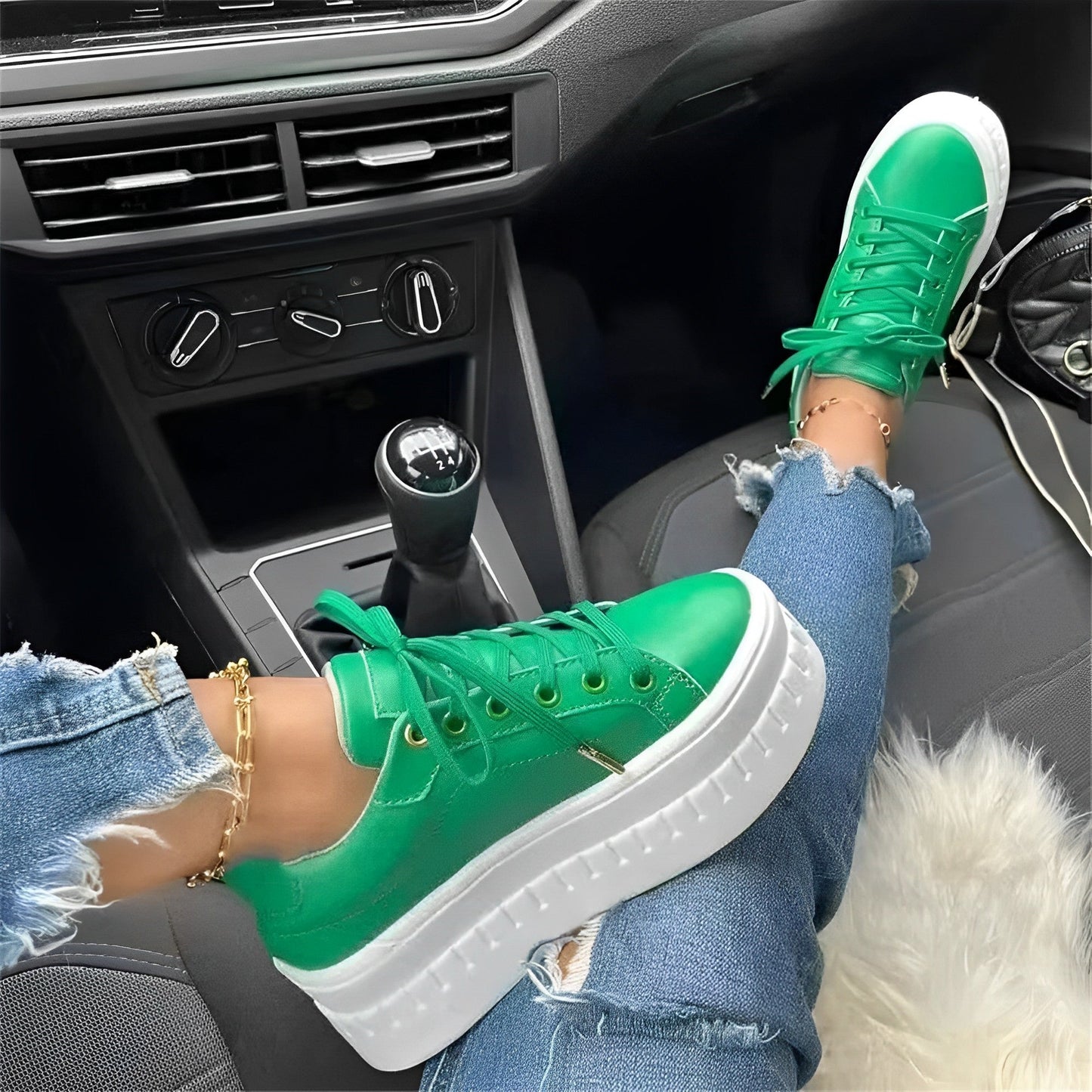 Valerie - Zapatillas con plataforma y suela gruesa para mujer