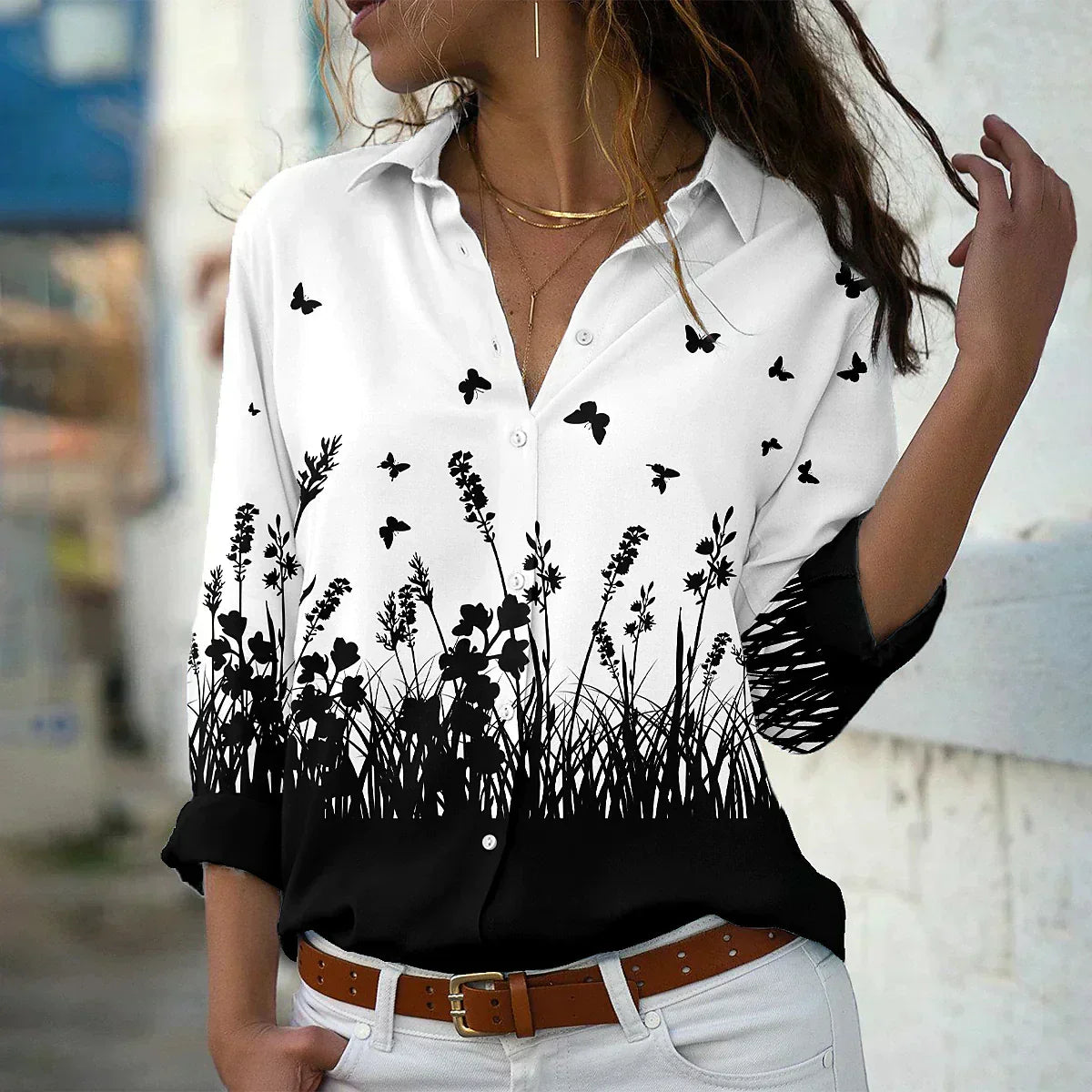 GEERTJE I BLUSA IMPRESA MODERNA