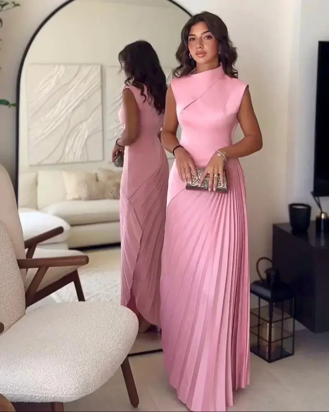 Ellison - Vestido Maxi Drapado Elegante