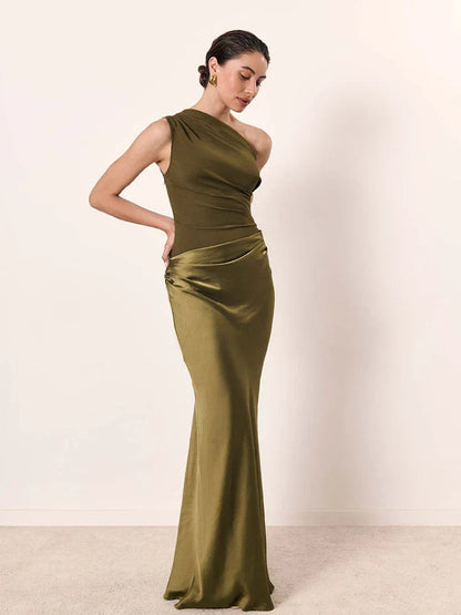 GABRIELLE – VESTIDO DE NOCHE ELEGANTE DE UN HOMBRO