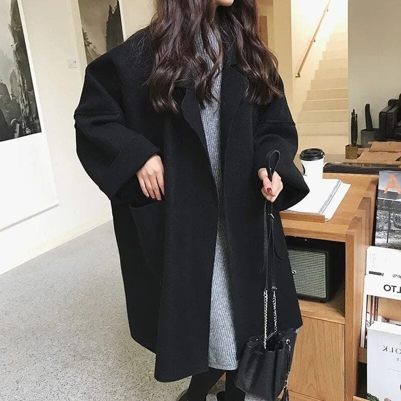 MAURA | Abrigo Trench de Mezcla de Lana Oversize