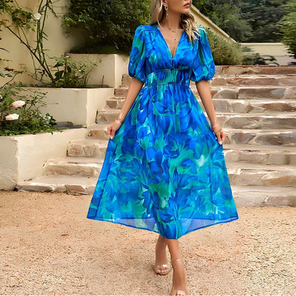 Isolde - Vestido midi con escote en V