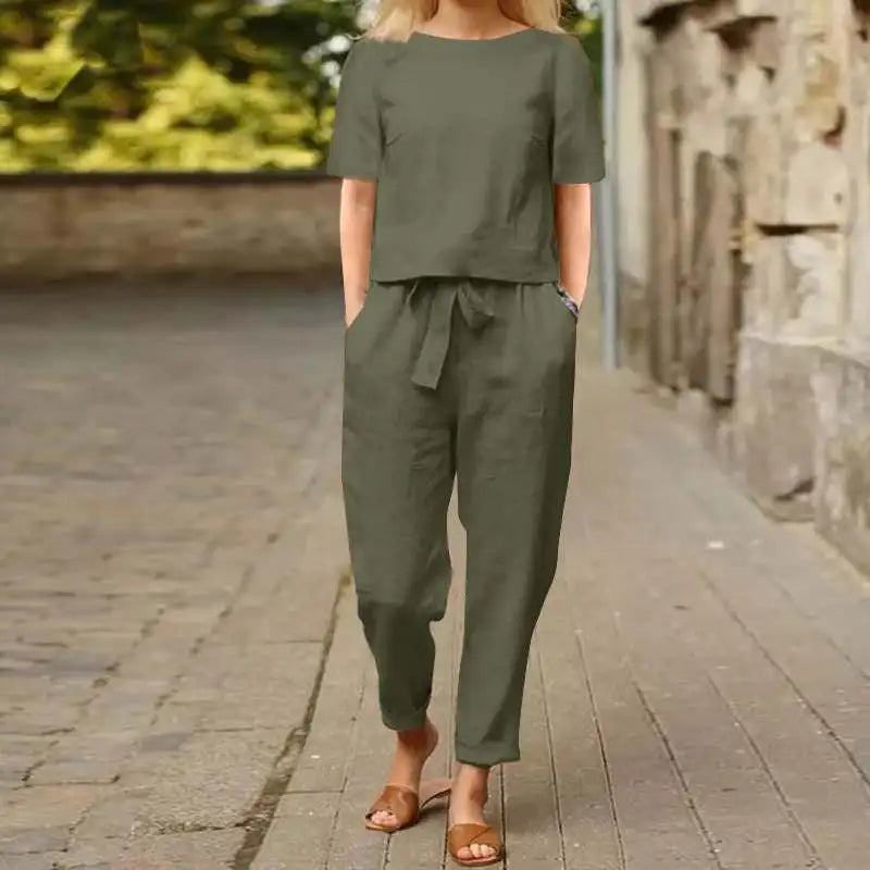 Lily | Conjunto de Lino de Dos Piezas