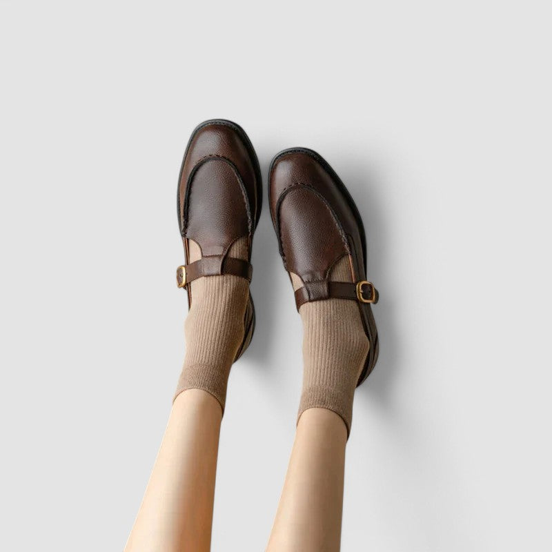 Avery - Zapatos ortopédicos de punta cuadrada Mary Jane