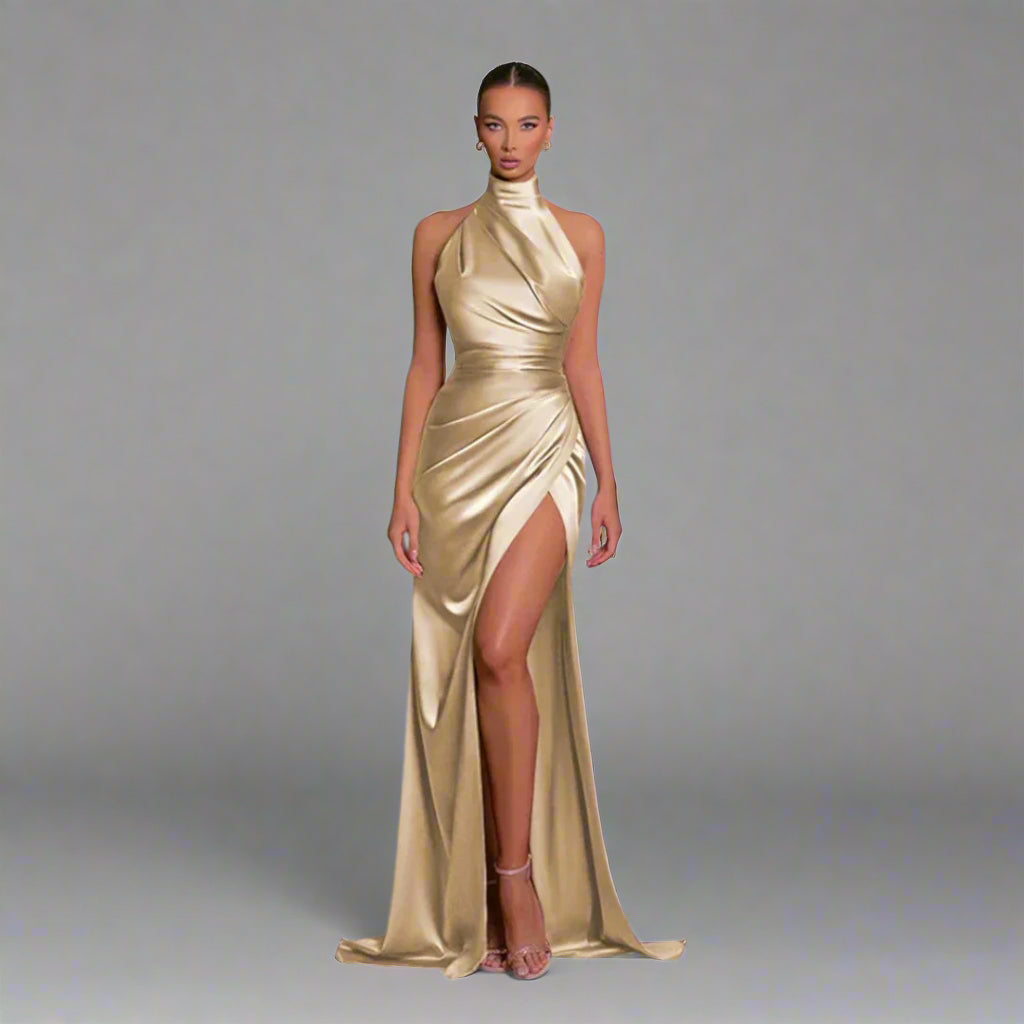 Constanze | Vestido Chic con Abertura Lateral