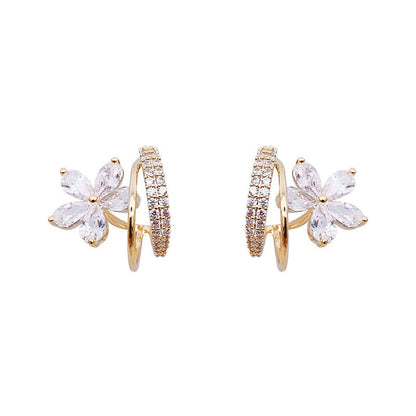 Florelle – Pendientes florales con detalle brillante