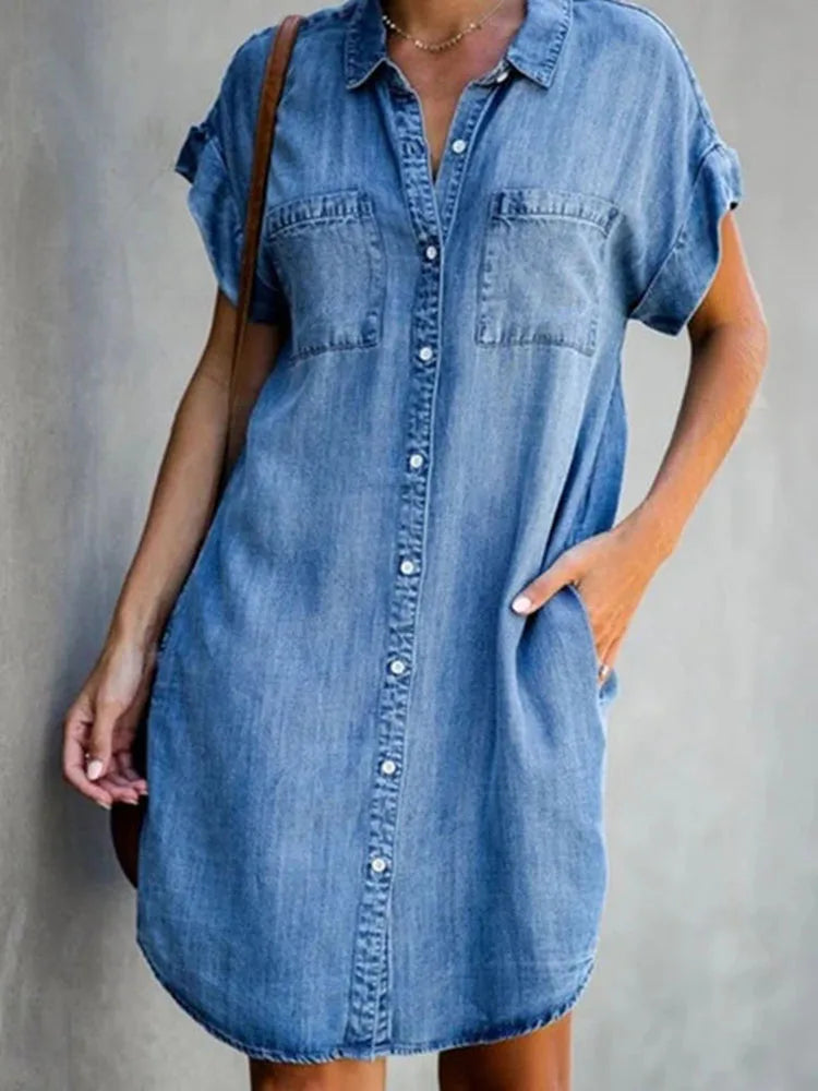 Jessa | Vestido de Denim Atemporal