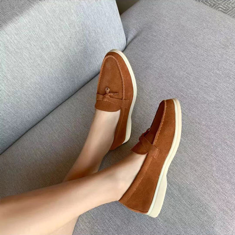 Vianne - Elegantes mocasines de ante para mujer