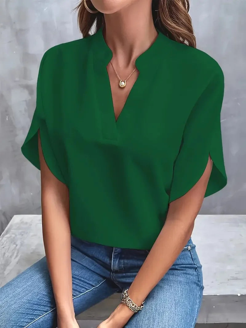 Bettina | Blusa Fluida con Escote en V Estilosa