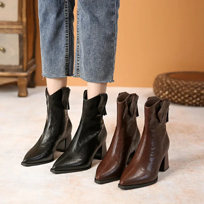 Botas Chelsea de Tacón Alto Vintage