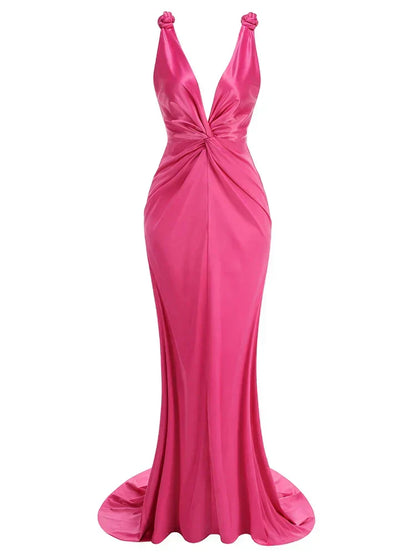 Zoey | Vestido Maxi Sin Mangas con Pliegues Elegantes