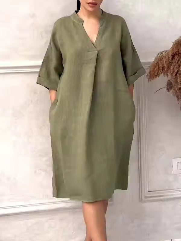 Aeris™ - Vestido V-Cuello Sin Esfuerzo
