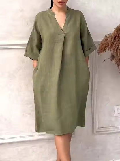 Aeris™ - Vestido V-Cuello Sin Esfuerzo