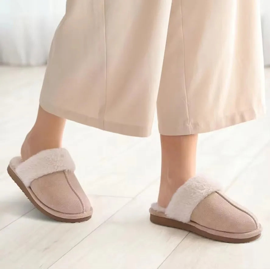 Pantofole de Interior de Felpa para Mujer con Revestimiento Suave y Confort Acogedor