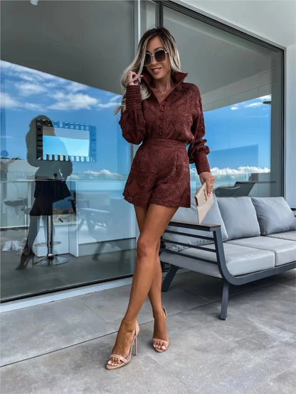 Amelina - Conjunto de Encaje Elegante