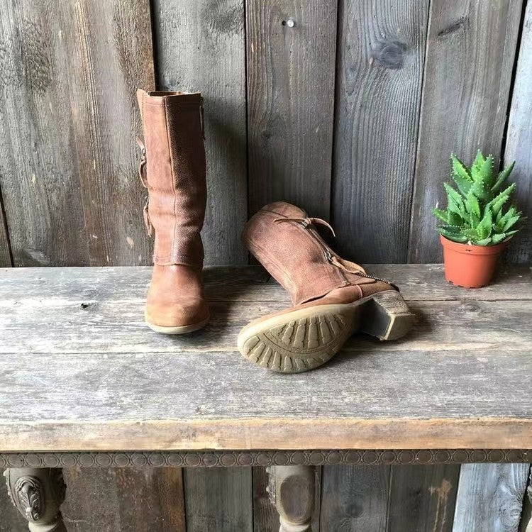Elvira - Botas de Cuero Resistente