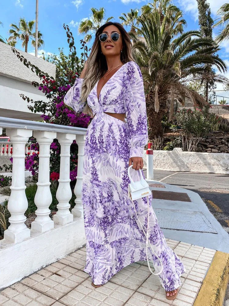 Vestido Maxi con Escote en V Amélie