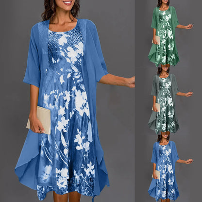 Aria™ - Conjunto de Dos Piezas con Estampado Floral Elegante