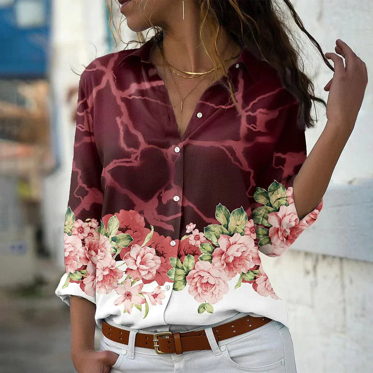 GEERTJE I BLUSA IMPRESA MODERNA