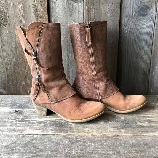 Elvira - Botas de Cuero Resistente