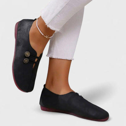 Lydia - Mocasines ortopédicos para mujer en suave piel de ante