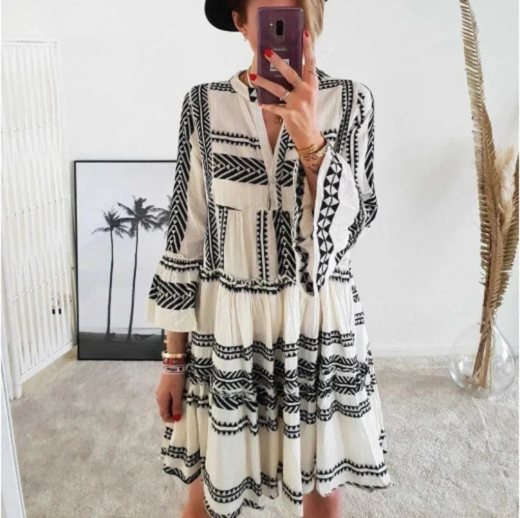 Carylle ~ Vestido Bohemio Fresco
